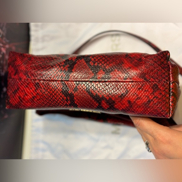 Michael Kors Daria Foldover Python Embossed Clutch - Picture 11 of 15